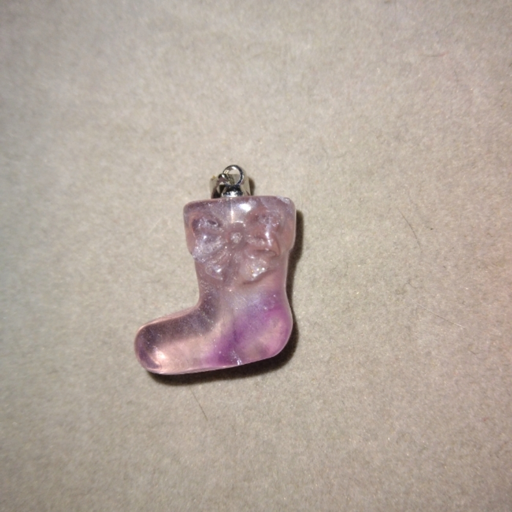Fluorite stocking pendant